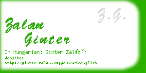 zalan ginter business card